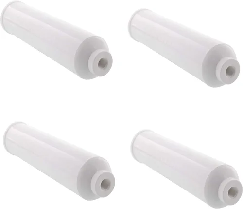 CFS Paquete de 4 filtros en línea GAC compatibles de 10 x 2 pulgadas - Filtro en línea/poste RO - 1/4 pulgadas T33 - Elimina el mal sabor y olor -