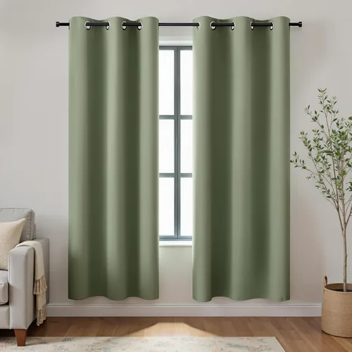 Miniatura 58 de Cortinas opacas de 72 pulgadas extra anchas para dormitorio, puerta corrediza de vidrio y patio, 2 paneles con ojales para oscurecer ventana grande