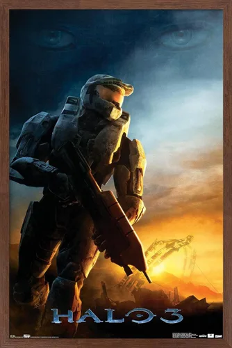 Miniatura 7 de Trends International Halo 3 - Póster de pared del Despertar, 14.725 x 22.375 pulgadas, versión con marco de madera tipo granero