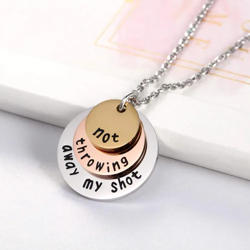 Miniatura 6 de Ukodnus Not Throwing Away My Shot - Collar de tres capas para adolescentes y niñas regalos de Hamilton joyería inspirada en música Broadway collar