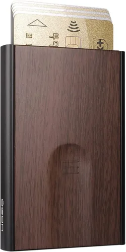 Miniatura 47 de ÖGON -DESIGNS- Tarjetero automático de aluminio, protección RFID contra fraude y desmagnetización, cartera delgada y minimalista para hombres