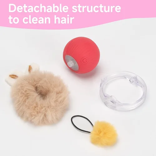Miniatura 5 de Pelota de juguete interactiva para gatos, rodante rápido, juguetes automáticos para gatos activados por movimiento, sonido de pájaro simulado