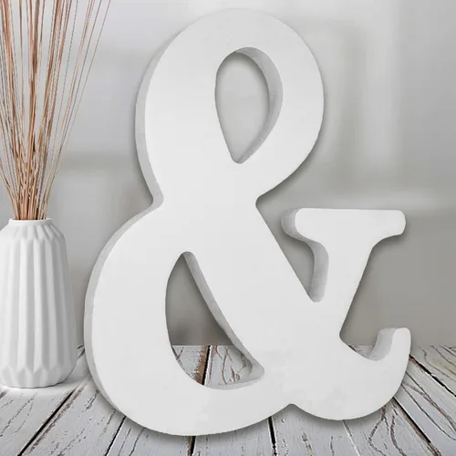 Miniatura 31 de AOCEAN MAGA Letras de madera blanca de 8 pulgadas, letras de madera sin terminar para pared, letras decorativas de pie en rodajas, decoración