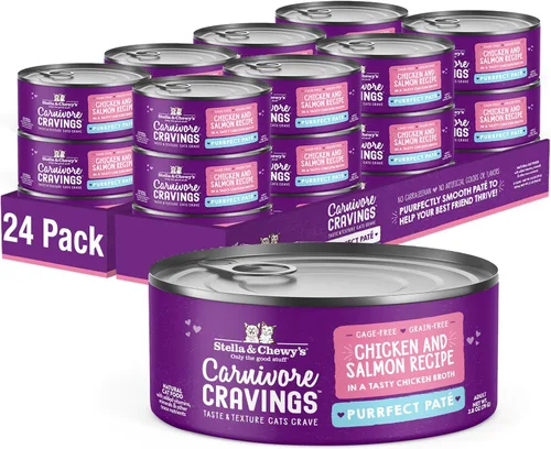 Miniatura 14 de Stella & Chewy's Carnivore Cravings Purrfect Paté - Alimento húmedo prémium sin granos para gatos, receta de atún y calabaza, alto en proteínas
