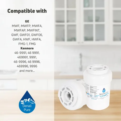 Miniatura 9 de Paquete de 3 filtros de agua de repuesto para refrigerador General Electric PSC23SGRDSS - Compatible con cartucho de filtro de agua de refrigerador