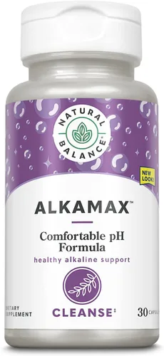 Natural Balance Cápsulas AlkaMax | Potenciador de pH con calcio, magnesio y potasio | Formuladas para ayudar a neutralizar la acidez | 30 CT