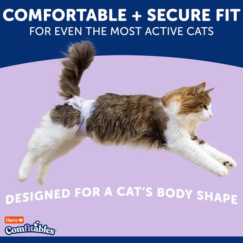 Miniatura 2 de Hartz Comfitables - Pañales para gatos, talla L, 12 unidades, ajuste cómodo y seguro, fácil de poner