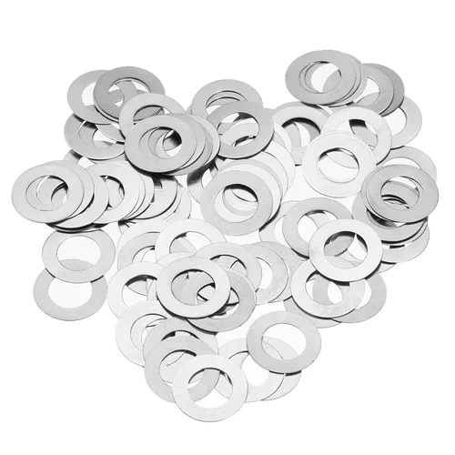 Miniatura 12 de uxcell Arandelas planas de acero inoxidable M3 304, 20 espaciadores planos ultrafinos de 0.118 x 0.197 x 0.004 in para tornillo de tornillo