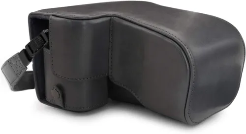 Miniatura 10 de MegaGear MG1651 Ever Ready Funda de piel para cámara Compatible con Sony Alpha A6400 (16-50mm) - Negro