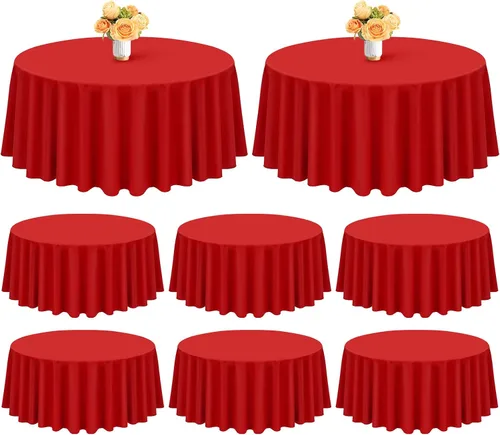 Miniatura 119 de Showgeous Paquete de 4 manteles rectangulares de poliéster de 60 x 102 pulgadas, resistentes a las arrugas, lavables, para bodas, mesas de comedor