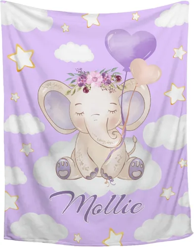 Miniatura 14 de Manta personalizada con nombre, manta personalizada para bebé, regalos conmemorativos para envolver cumpleaños de niños pequeños, mariposa