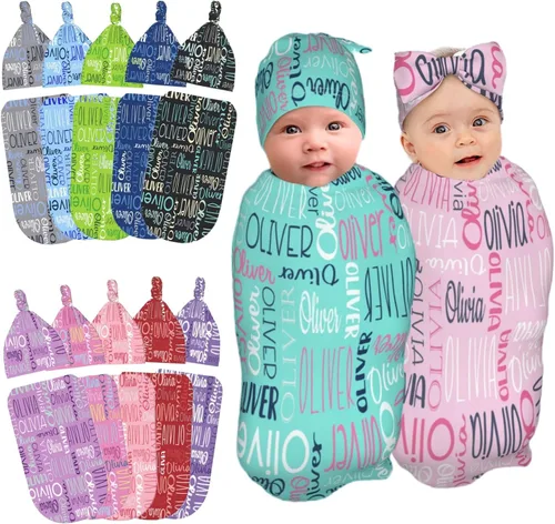Miniatura 18 de Manta personalizada para bebé con capucha para niña y niño con nombre Mantas personalizadas para bebés para niñas y niños con nombre Artículos