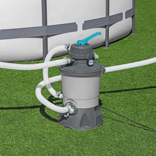 Miniatura 8 de Bestway Bomba de piscina con filtro de arena de 950 galones para piscinas sobre el suelo de 300 a 4,800 galones con filtro de prefiltro para agua