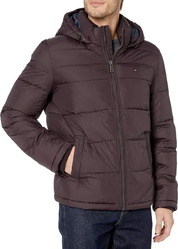 Miniatura 27 de Tommy Hilfiger - Chaqueta acolchada con capucha de relleno alternativo para hombre (tallas estándar y para personas grandes y altas)