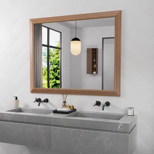 Miniatura 53 de Amorho Espejo de Baño Negro, Espejos de Pared de 24x30 Pulgadas con Marco de Metal Grueso para Sobre el Fregadero, Dormitorio, Sala de Estar