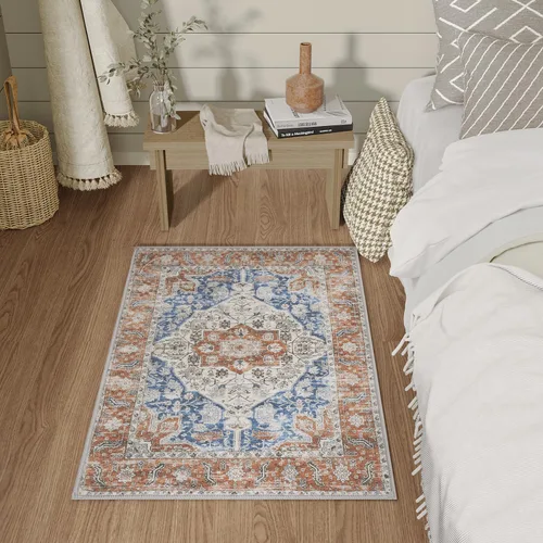 Miniatura 2 de Hargiis Alfombra de área, 2 x 3, antideslizante, lavable, alfombra para puerta interior, alfombra para dormitorio, cocina, entrada o baño, alfombra