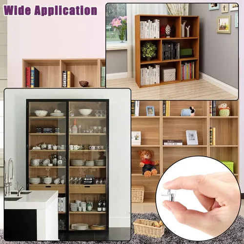 Miniatura 6 de 3 milímetros o 1/8 pulgada Clavijas de soporte para estante, Clavijas de soporte para estante de gabinete, Clavijas de repuesto de plástico Clear 50