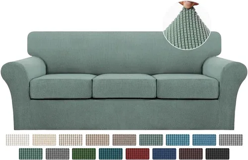 Miniatura 80 de Turquoize 2 fundas para sillas de sala de estar, funda de sofá con fundas de cojín individuales, funda de muebles para sillas (silla, beige biscotti)