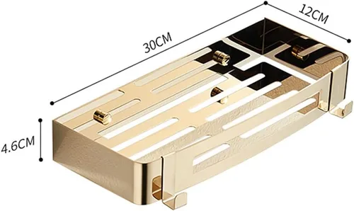 Miniatura 7 de Organizador de ducha de esquina, estante de baño, accesorios de baño (tamaño : oro 1 capa)