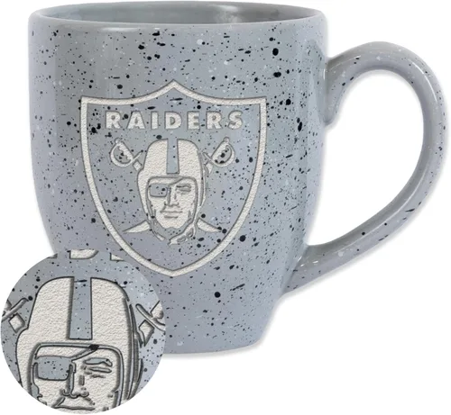 Miniatura 54 de Rico Industries - Taza de café de cerámica con grabado láser de color del equipo de fútbol de la NFL, 16 oz