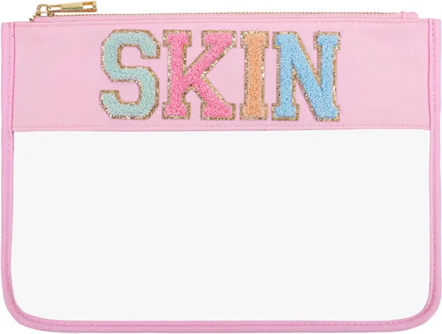 Miniatura 16 de Bolsa de maquillaje de viaje cosmética bolsa de maquillaje de aseo Orgnizer para mujeres, Sacos transparentes de color rosa intenso, Internacional