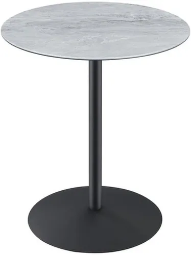 Miniatura 4 de Lilola Home Mesa auxiliar Circa con tapa de vidrio texturizado de mármol negro