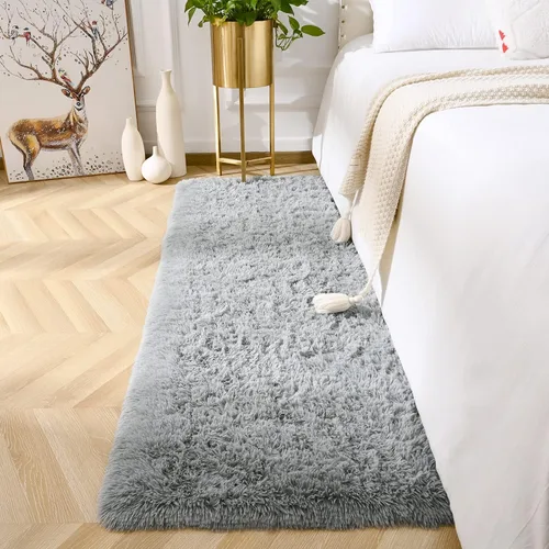 Miniatura 51 de Amearea Alfombra de Área Peluda Esponjosa para Dormitorio de Niños Sala de Estar, Extra Suave y Difusa Alfombras Peludas, Antideslizante, Alfombra