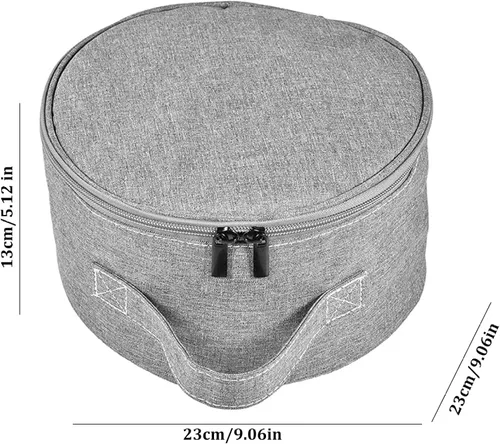 Miniatura 2 de Bolsa de almacenamiento para ventilador portátil, impermeable, plegable, telescópica, bolsa de mano, gris, 9.1 x 9.1 x 5.1 in / 9.06 x 9.06 x 5.12