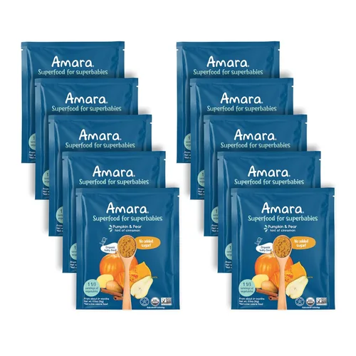 Miniatura 18 de Amara Alimento orgánico para bebés, etapa 3, grano antiguo, cereales para bebés para mezclar con leche materna, agua o fórmula para bebés, bolsas