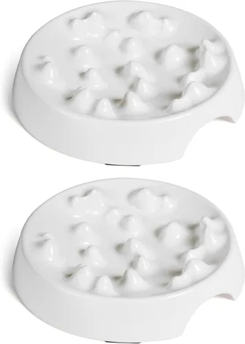 Miniatura 19 de CatGuru - Tazón para comida de gato, alivia la fatiga de los bigotes, plato ancho para gato, tazones antideslizantes para gatos, tazones poco