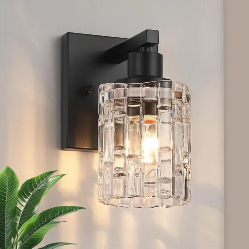 Miniatura 17 de 2 luces de tocador de baño de oro cepillado sobre el espejo, iluminación moderna de tocador con pantalla de cristal de cristal, accesorios