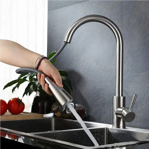 Miniatura 4 de Cabezal de pulverización de grifo abatible, boquilla rociadora de grifo de fregadero de cocina simple en ángulo, cabezal de grifo de repuesto