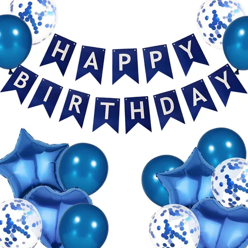 Miniatura 18 de Cartel de feliz cumpleaños con letras brillantes con purpurina para decoración de cumpleaños, suministros de decoración de fiesta (negro)