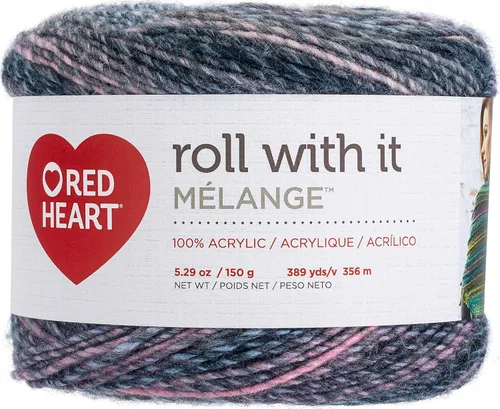 Miniatura 26 de Red Heart Roll with It Sparkle - Hilo de amatista – Paquete de 3 unidades de 5.29 oz/5.3 onzas, mezcla acrílica, 4 medianos (peinado), 561 yardas
