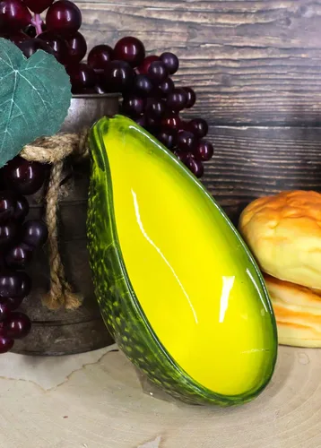 Miniatura 9 de Ebros - Cuenco pequeño de aguacate con media división, 7 pulgadas de largo para salsa, aperitivos, decoración del hogar, decoración de comida