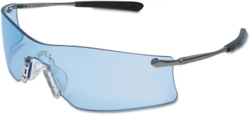 MCR Safety Gafas T4113AF Rubicon T4 Azul Claro Lente con Protección UV y Recubrimiento Anti-Vaho, 1 Par