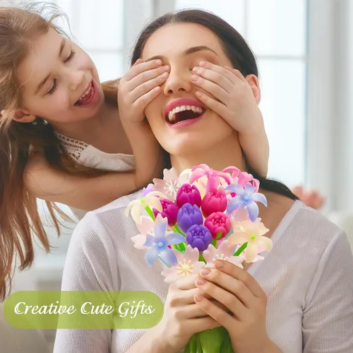 Miniatura 7 de Tenare 18 bolígrafos de flores que cambian de color, bolígrafos de tinta de gel coloridos, bolígrafos de rosa para la escuela, hogar, oficina