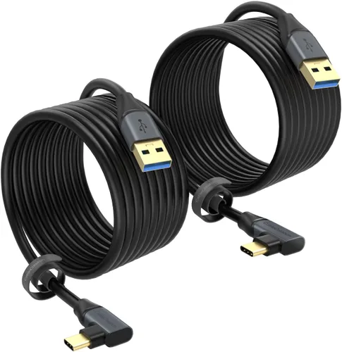 Miniatura 10 de CableCreation Compatible con Quest 2/Quest Pro Link Cable de 10 pies, cable USB C de 5 Gbps de transferencia de datos de alta velocidad, carga