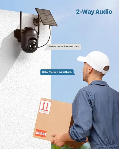 Miniatura 9 de Cámaras de Seguridad Inalámbricas Solares al Aire Libre de 2K: Cámara WiFi para Sistema de Seguridad del Hogar - Cámara con Batería IP66 Resistente