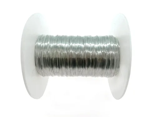 Alambre Floral de Acero Inoxidable Calibre 26, Alambre de Paleta de 328 pies, Plata Brillante