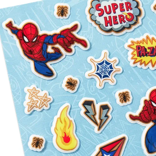 Miniatura 4 de Tarjeta de cumpleaños Hallmark Signature Marvel con pegatinas (Spider-Man)