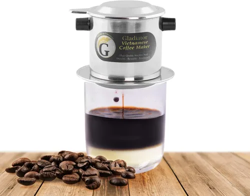Miniatura 7 de Juego de filtros para cafetera vietnamita, gotero de café estilo prensa francesa, prensa portátil reutilizable de 1 taza de una sola porción, 8