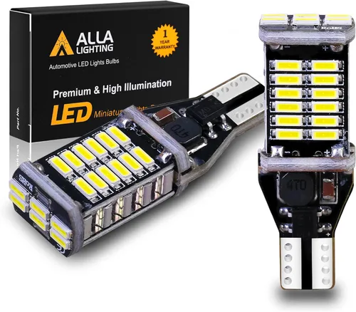 Alla Lighting 912 921 - Bombillas LED para luces de marcha atrás, 6000K, xenón blanco, CAN-BUS, 4014, 30-SMD, T10, T15, 906, W16W, 921K, 922, luz de