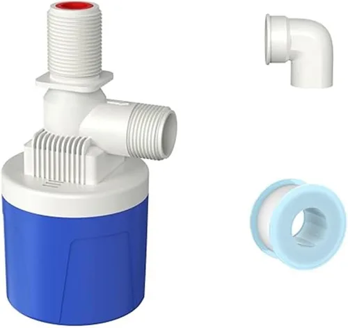 Válvula de flotador con control automático de nivel de agua para un funcionamiento confiable en tanques de agua e hidroponía, construcción (B)
