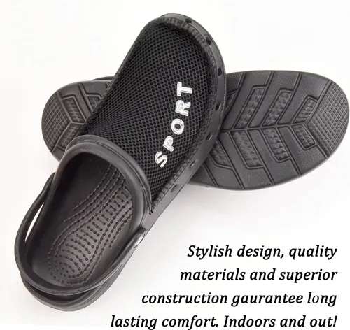 Miniatura 2 de Roxoni Zuecos deportivos de goma para hombre con parte superior de malla transpirable