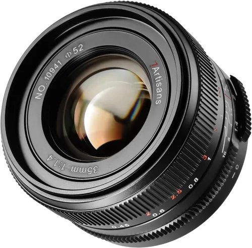 7artisans 35mm F1.4 Mark Ⅲ Lente Prime de Enfoque Manual de Marco Completo de Gran Apertura Compatible con Cámara Sin Espejo de Montura L (Negro)