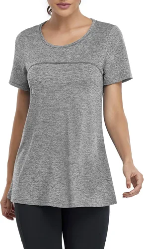 Miniatura 4 de Kimmery - Blusa de yoga para mujer manga corta cuello redondo espalda cruzada