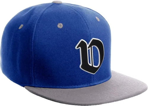 Miniatura 1634 de Daxton Gorra clásica con visera de billete plano con letras del alfabeto inglés antiguo de la A a la Z