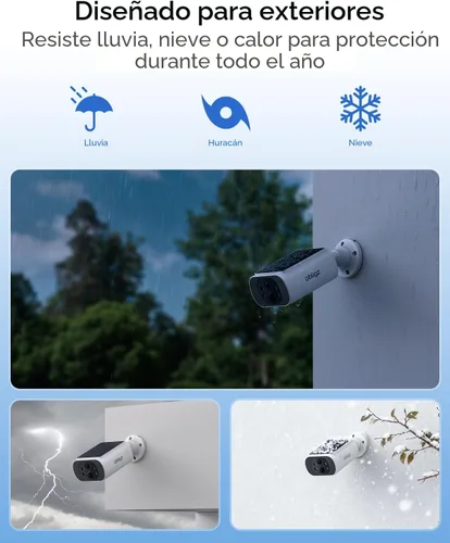 Miniatura 9 de Cámaras de seguridad solares inalámbricas para exteriores, cámaras de 4MP para sistema de cámaras de seguridad para el hogar, almacenamiento local