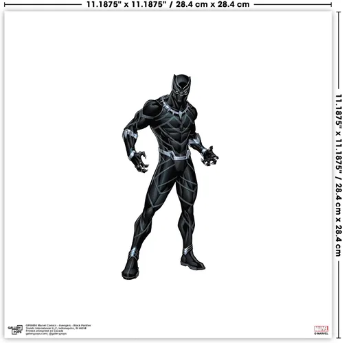 Miniatura 7 de Trends International Gallery Pops Marvel Comics Avengers - Póster de pared de Black Panther, 12 x 12 pulgadas, versión sin marco